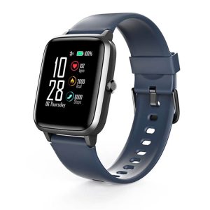 Hama Fit Watch 4900 - Fitness Smartwatch m. Pulsmåler & Skridttæller - Sort / Blå