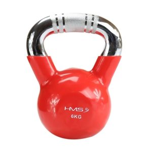 Hms Kettlebell Cast Iron Ktc06 Handle Knurled Chrome Red 6 Kg (17-64-071)