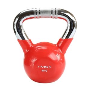 Hms Kettlebell Cast Iron Ktc08 Handle Knurled Chrome Red 8 Kg (17-64-072)