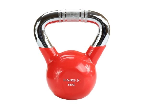 Hms Kettlebell Cast Iron Ktc08 Handle Knurled Chrome Red 8 Kg (17-64-072)