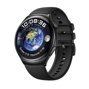 Huawei Watch 4 46mm Active - Steel Case with Black Fluoroelastomer Strap