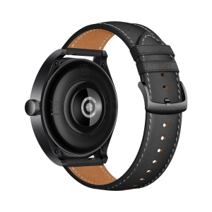 Huawei Watch Buds - 47 Mm - Rustfrit Stål - Smart Ur Med Rem - Læder - Håndledsstørrelse: 140-210 Mm - Display 1.43" - Bluetooth, Nfc - 66.5 G - Sort