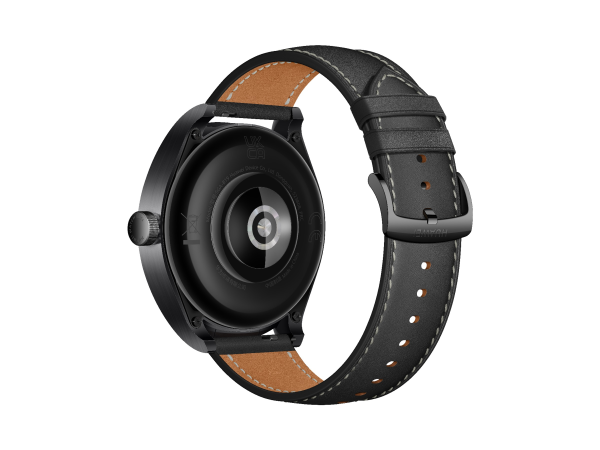 Huawei Watch Buds - 47 Mm - Rustfrit Stål - Smart Ur Med Rem - Læder - Håndledsstørrelse: 140-210 Mm - Display 1.43" - Bluetooth, Nfc - 66.5 G - Sort