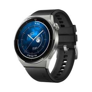 Huawei Watch GT 3 Pro 46mm Active - Titanium Case with Black Fluoroelastomer Strap