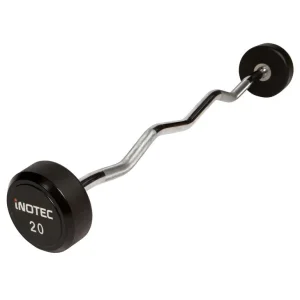 Inotec CPU Curl Vægtstang (15 kg) - curl vægtstang, faste skiver. Utrolig slidstærk. Perfekt til biceps- og triceps øvelser.