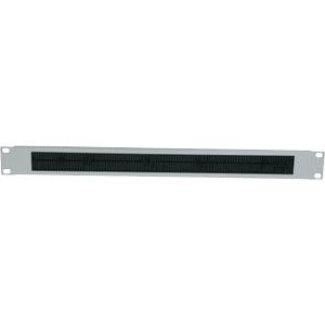 Intellinet 19" Cable Entry Panel, 1U, With Brush Insert, Black - Rack Kabel Indgangspanel Med Børste - Sort, Ral 9005 - 1U - 19"