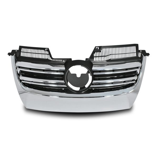 JOM Frontgrill R-look med dobbelt ribbe i sort/krom til VW Golf 5