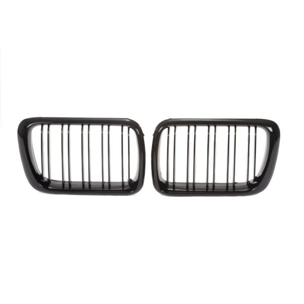 JOM Frontgrill med dobbelt ribbe i blank sort til BMW Serie 3 E36 årgang 1996-1999