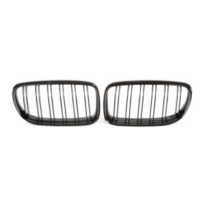 JOM Frontgrill med dobbelt ribbe i blank sort til BMW serie 3 E90 årgang 2008-2011