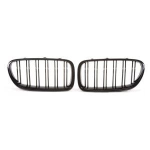 JOM Frontgrill med dobbelt ribbe i blank sort til BMW serie 5 F10/F11/F18 årgang 2010-2015