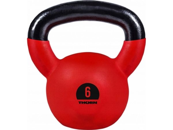 Kettlebell Thorn+Fit Cast-Iron Gumowany 6 Kg