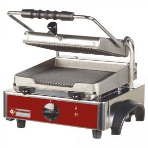 Kontaktgrill / Klemgrill - Rillet overflade - 255 x 255 mm