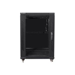 Lanberg FF01-6615-12B Rack Cabinet 19" Free Standing 15U 600x600 Black RAL9004 (Flat Pack)