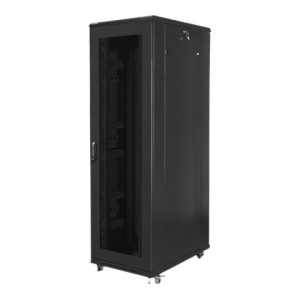 Lanberg - Rack Kabinet - Med 4 Køleblæsere - 230 V - Sort, Ral 9004 - 42U - 19"