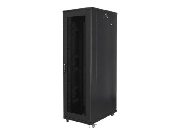 Lanberg - Rack Kabinet - Med 4 Køleblæsere - 230 V - Sort, Ral 9004 - 42U - 19"