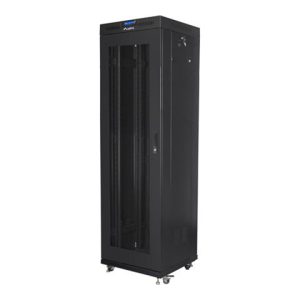 Lanberg V2 - Rack Kabinet - Flad Pakke, Med Netdør, 600X600 - Fritstående - Sort, Ral 9004 - 42U - 19"