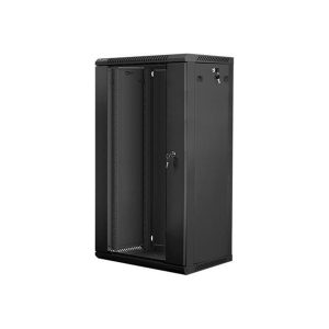 Lanberg WF01-6422-10B Rack Cabinet 19" Wall Mount 22U 600x450 (Flat Pack) Black V2