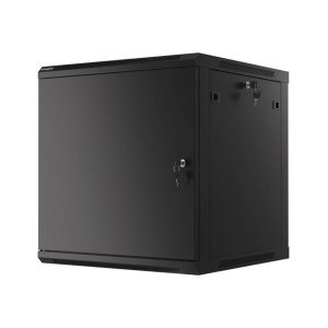 Lanberg WF01-6612-00B - 12U Wall-Mounted Rack Cabinet with Solid Door