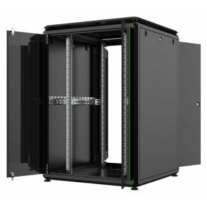 Lanview By Logon Data Line - Rack Kabinet - 800 X 800 Mm, Data Line - Fritstående - Sort, Ral 9005 - 22U - 19"