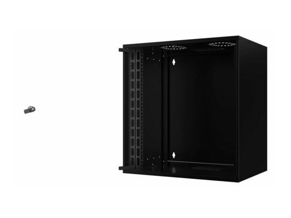 Lanview By Logon - Rack Kabinet - 53 X 40, Ikke-Monteret - Vægmonterbar - Sort, Ral 9005 - 12U - 19"