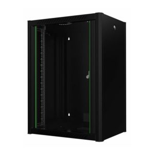 Lanview By Logon - Rack Kabinet - 60 X 45, Pro - Vægmonterbar - Sort, Ral 9005 - 16U - 19"