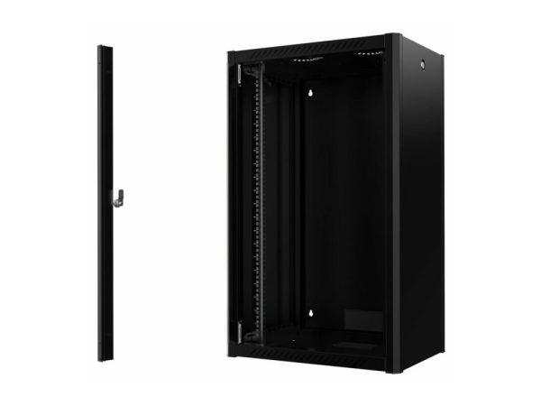 Lanview By Logon - Rack Kabinet - 60 X 45, Pro - Vægmonterbar - Sort, Ral 9005 - 20U - 19"