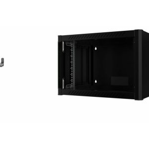 Lanview By Logon - Rack Kabinet - 60 X 45, Pro - Vægmonterbar - Sort, Ral 9005 - 7U - 19"