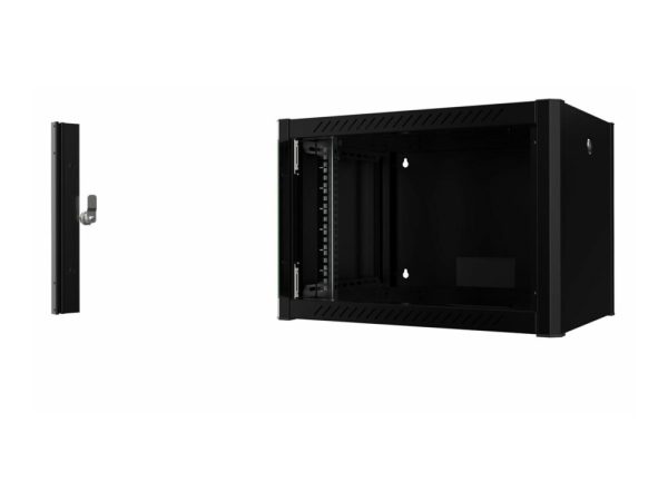 Lanview By Logon - Rack Kabinet - 60 X 45, Pro - Vægmonterbar - Sort, Ral 9005 - 7U - 19"