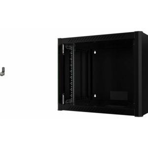 Lanview By Logon - Rack Kabinet - 60 X 45 - Vægmonterbar - Sort, Ral 9005 - 9U - 19"