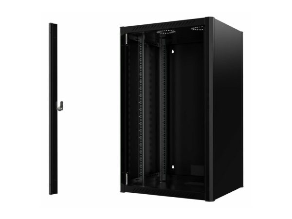 Lanview By Logon - Rack Kabinet - 60 X 56 - Vægmonterbar - Sort, Ral 9005 - 20U - 19"