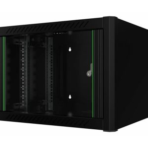 Lanview By Logon - Rack Kabinet - 60 X 56 - Vægmonterbar - Sort, Ral 9005 - 7U - 19"