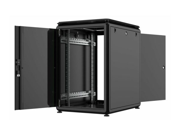 Lanview By Logon - Rack Kabinet - 600 X 800 Mm, Data Line - Fritstående - Sort, Ral 9005 - 16U - 19"