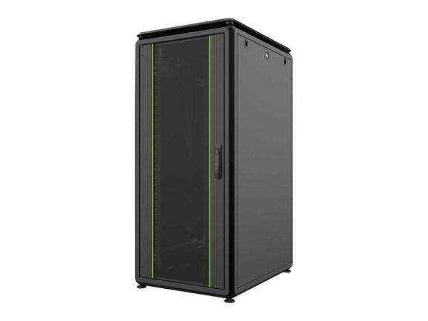 Lanview By Logon - Rack Kabinet - 800 X 800 Mm, Data Line - Fritstående - Sort, Ral 9005 - 26U - 19"