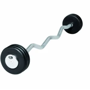 Lifemaxx EZ Vægtstang (10 kg) - curl vægtstang med faste skiver. Perfekt til biceps- og triceps øvelser.