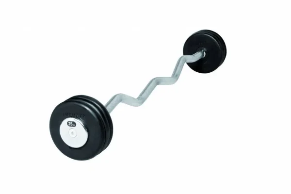 Lifemaxx EZ Vægtstang (14 kg) - curl vægtstang med faste skiver. Perfekt til biceps- og triceps øvelser.