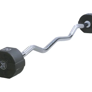 Lifemaxx PU EZ Vægtstang (15 kg) - curl vægtstang, faste skiver. Utrolig slidstærk. Perfekt til biceps- og triceps øvelser.