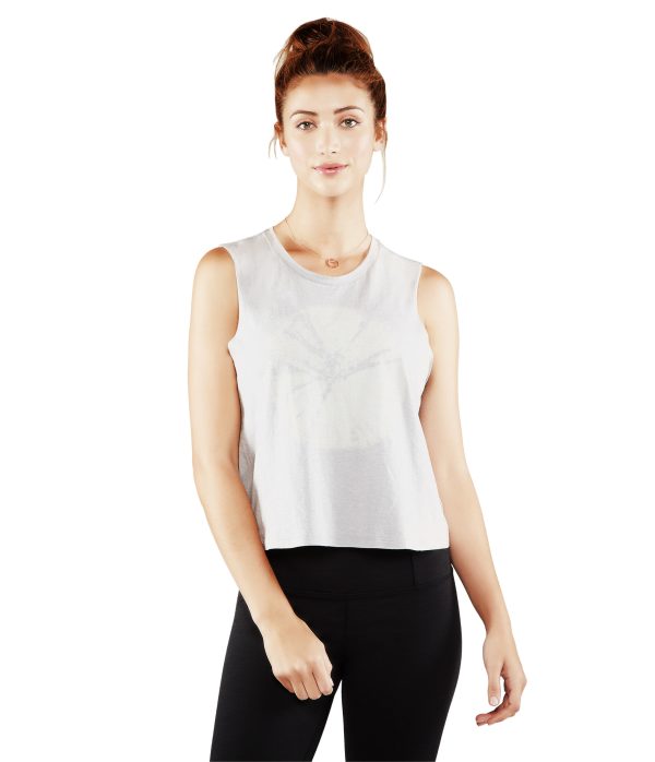 Manduka Adorn Crop Top, Feather grå