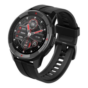 Mibro X1 - Sportsur Med Rem - Flydende Silikonegummi - Display 1.3" - Bluetooth - 50 G - Sort