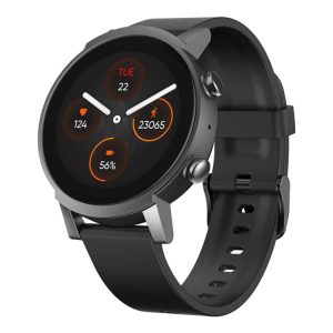 Mobvoi Ticwatch E3 - Pantersort - Smart Ur Med Bånd - Silikonegummi - Sort - Display 1.3" - Farve/Monokrom (Dobbeltlag) - 8 Gb - Wi-Fi, Nfc, Bluetoot