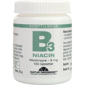 Natur-Drogeriet, B3 Niacin Nikotinsyre 9 mg, 100tab