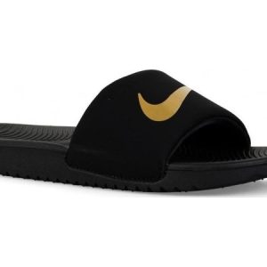 Nike Kawa Børneflip-Flops Sort, Guldlogo Phylon-Skum (38,5)