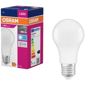 Osram 4099854109799 Led (Rgb)-Lamp Eek F (A - G) E27 Pæreform 8.5 W = 60 W Neutralhvid (Ø X H) 60 Mm X 60 Mm 1 Stk