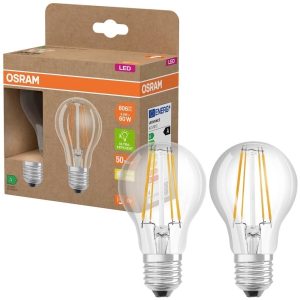 Osram 4099854253508 Led (Rgb)-Lamp Eek A (A - G) E27 Pæreform 3.8 W = 60 W Varmhvid (Ø X H) 60 Mm X 60 Mm 2 Stk