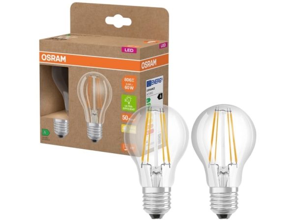 Osram 4099854253508 Led (Rgb)-Lamp Eek A (A - G) E27 Pæreform 3.8 W = 60 W Varmhvid (Ø X H) 60 Mm X 60 Mm 2 Stk