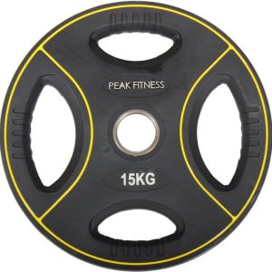 Peak Fitness - 50 mm vægtskive Poly Urethane - 15 kg