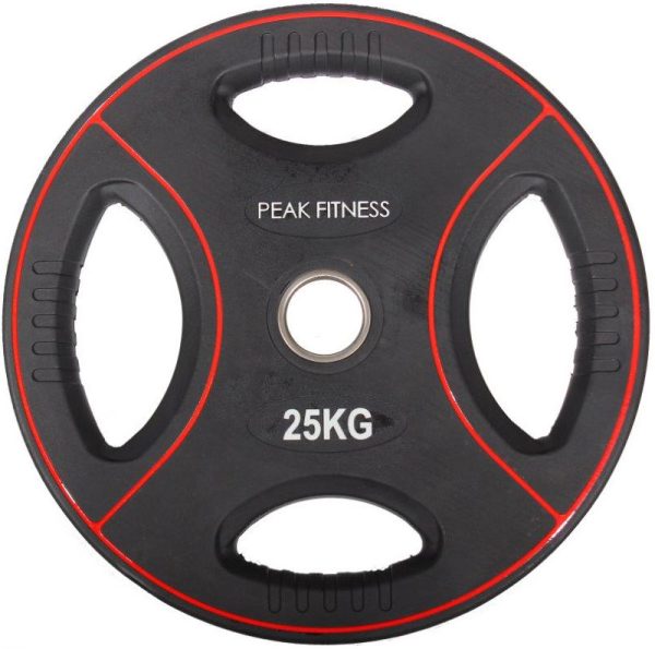 Peak Fitness - 50 mm vægtskive Poly Urethane - 25 kg