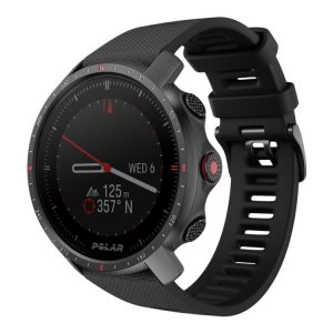 Polar Grit X Pro - Sort Dlc - Sportsur Med Bånd - Fkm-Fluoroelastomer - Sort - Båndstørrelse: M/L - Display 1.2" - Bluetooth - 47 G