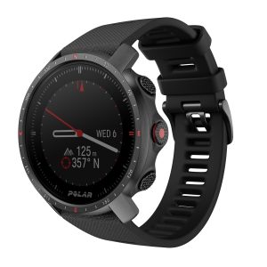 Polar Grit X Pro - Titan - Sportsur Med Bånd - Perforeret Læder - Grå - Båndstørrelse: M/L - Display 1.2" - Bluetooth - 41 G