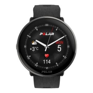 Polar Ignite 3 Titanium - Sportsur Med Bånd - Silikone - Sort - Båndstørrelse: S/L - Display 1.28" - 32 Mb - Bluetooth - 36 G