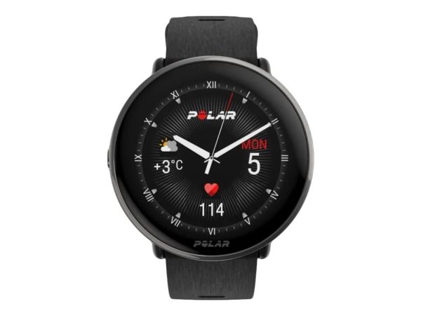 Polar Ignite 3 Titanium - Sportsur Med Bånd - Silikone - Sort - Båndstørrelse: S/L - Display 1.28" - 32 Mb - Bluetooth - 36 G